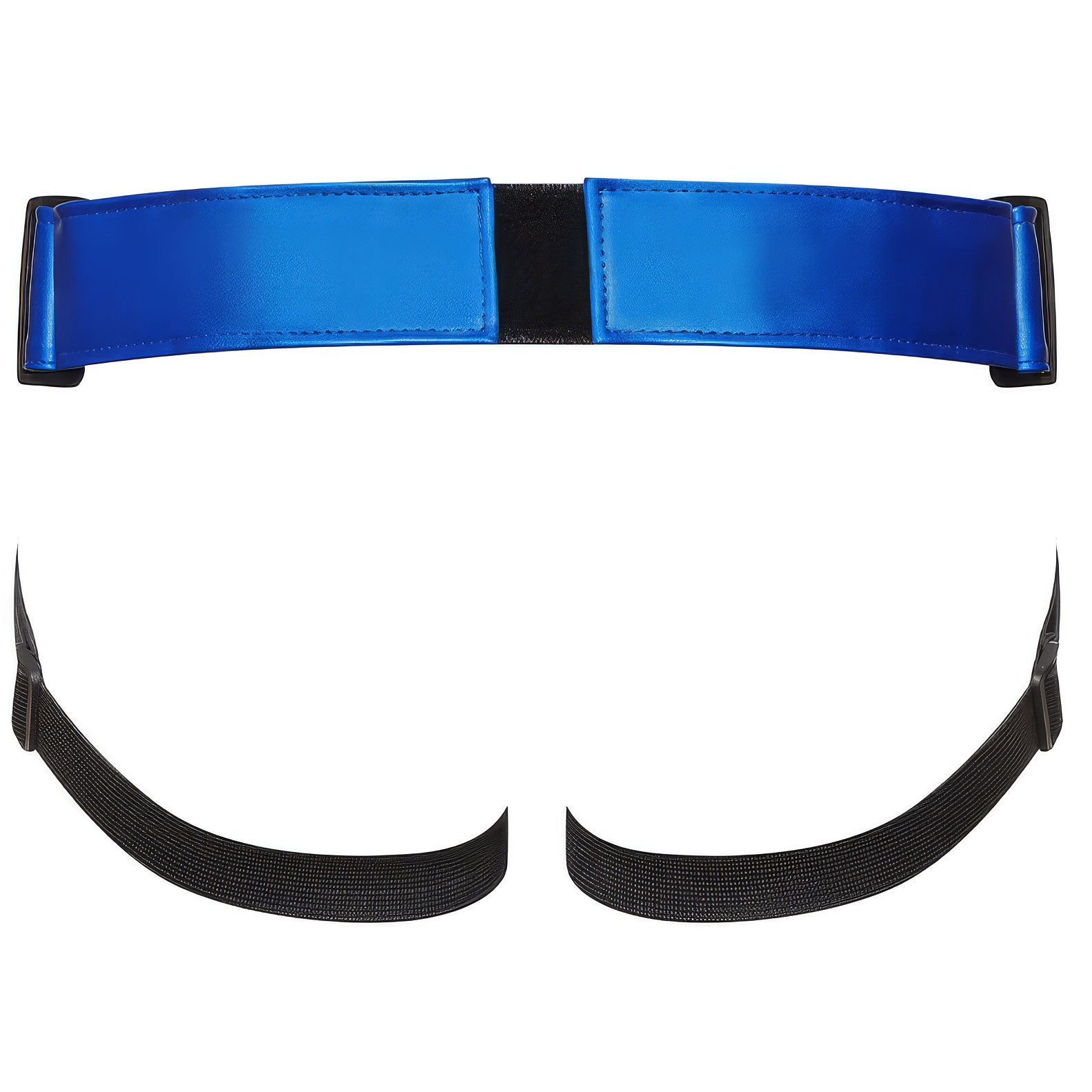 Strap-on-Me Curious Leatherette Strap-On Harness - Metallic Blue