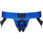 Strap-on-Me Curious Leatherette Strap-On Harness - Metallic Blue
