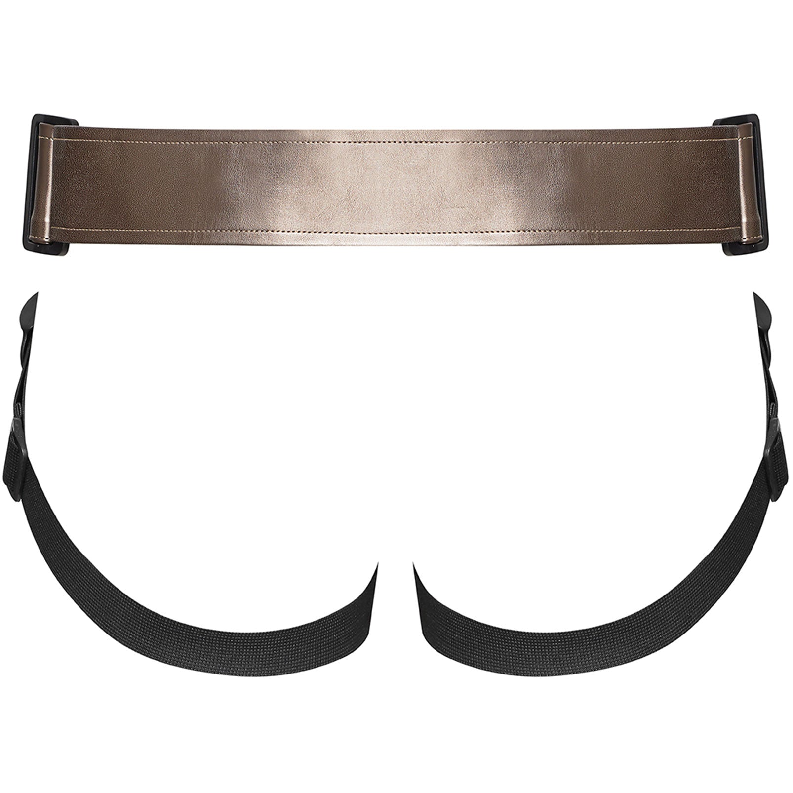 Strap-on-Me Curious Leatherette Strap-On Harness - Bronze