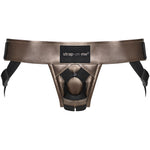 Strap-on-Me Curious Leatherette Strap-On Harness - Bronze