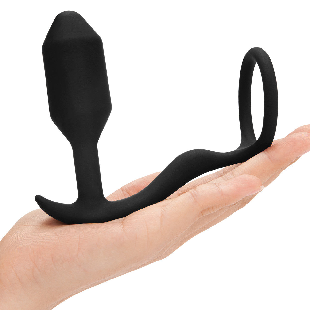 b-Vibe Snug & Tug Weighted Silicone Plug & Penis-Ring