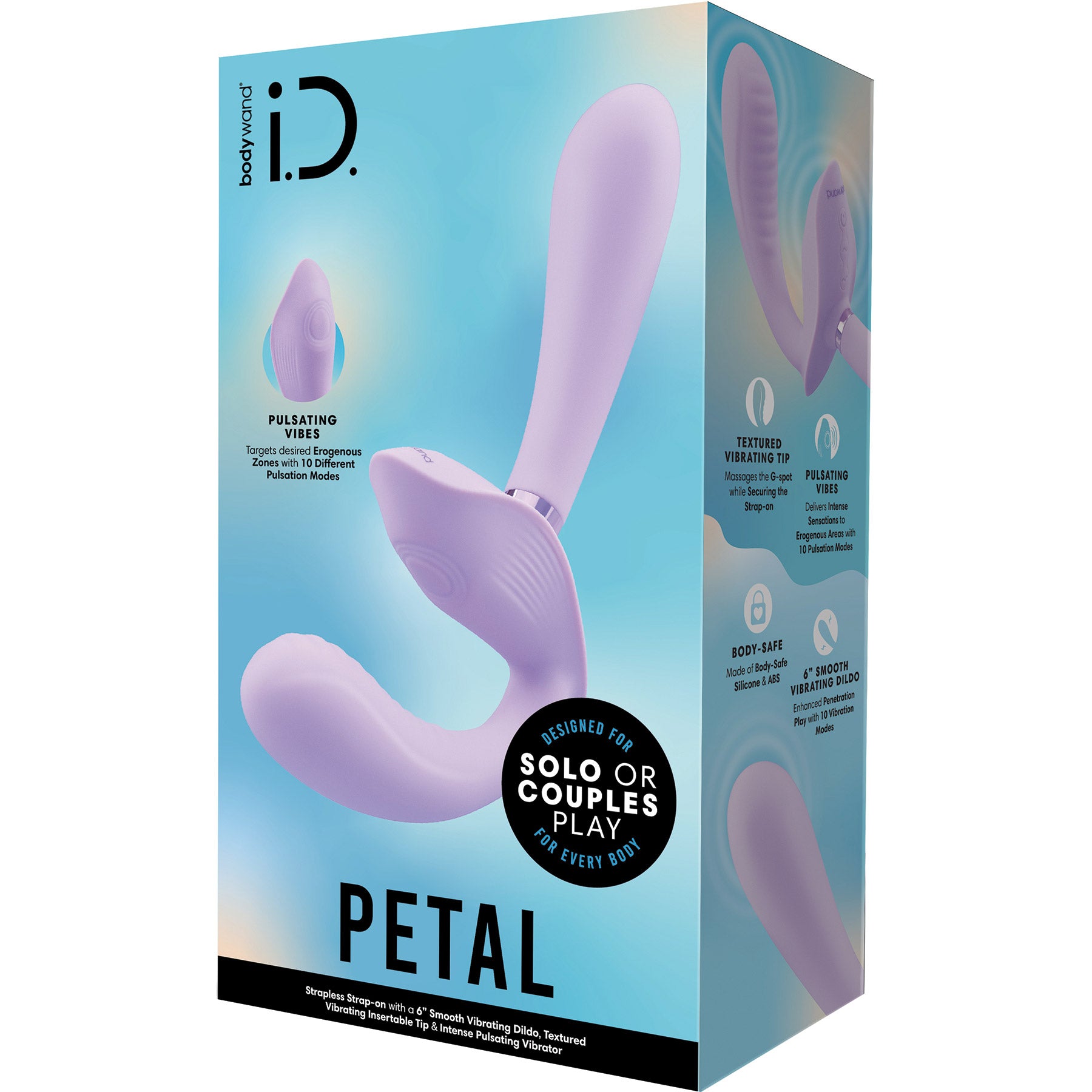 Bodywand I.D. Petal Rechargeable Silicone Strapless Strap-On