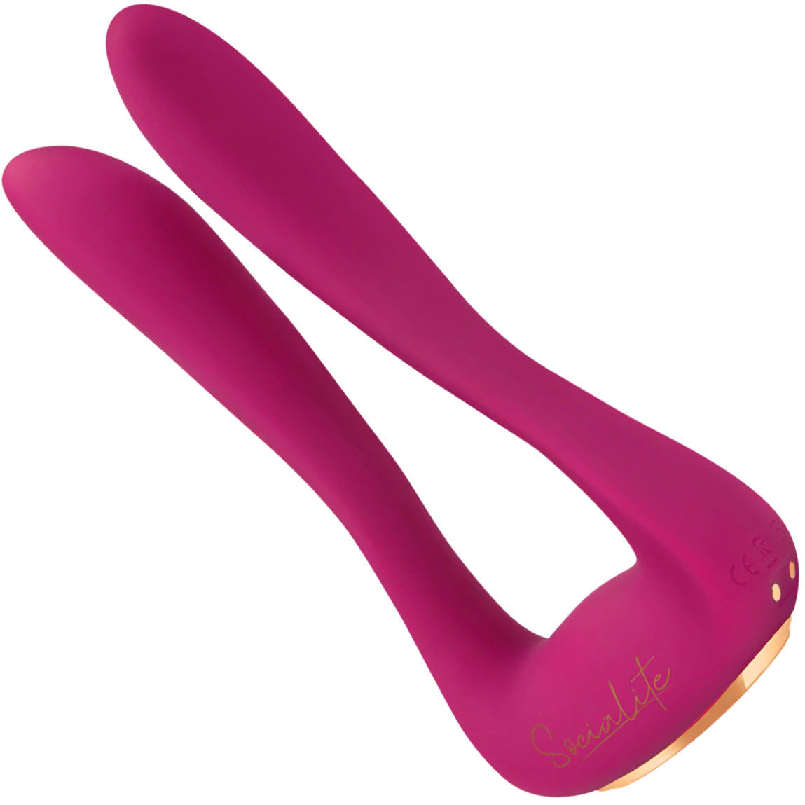 Socialite MARQUIS DP Vario Vibe Rechargeable Waterproof Silicone Double Vibrator By Bodywand - Pink