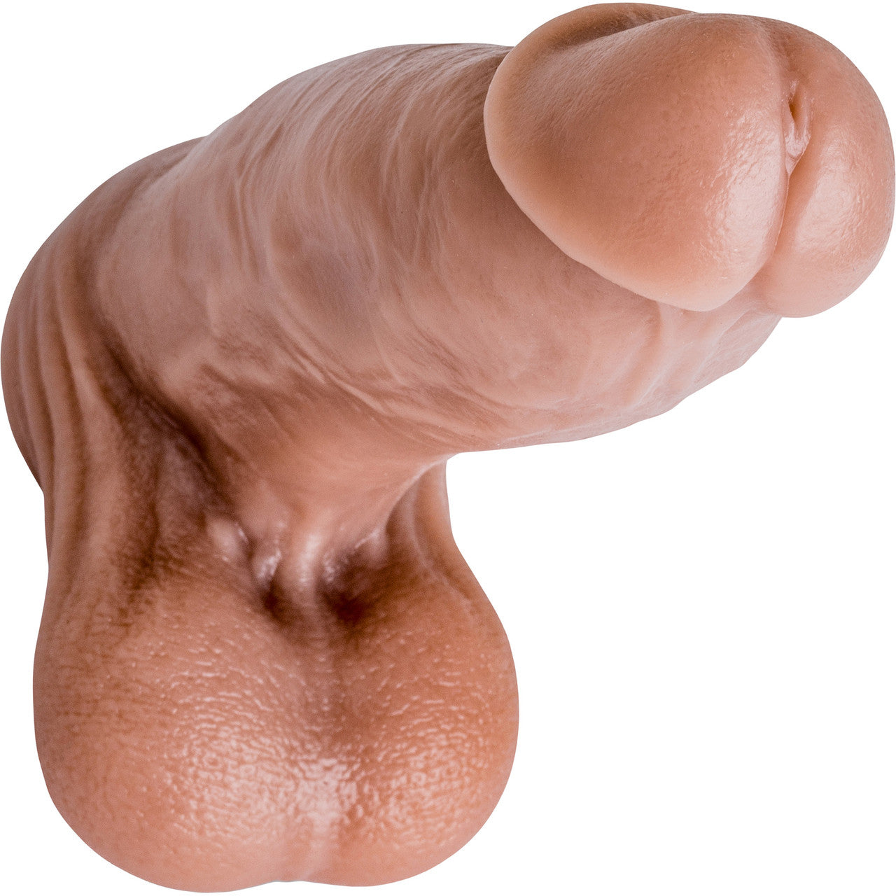 Hankey's Toys Nick Capra Medium 10.25" Silicone Cock With Balls & Vac-U-Lock Base - Caramel