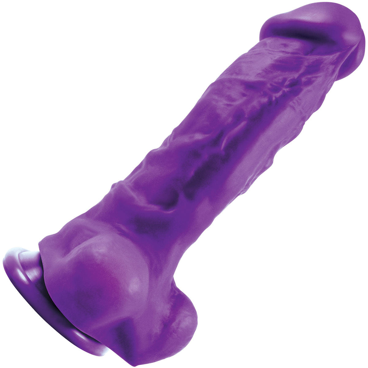 Colours Pleasures Thick 8 Inch Silicone Dildo - Purple