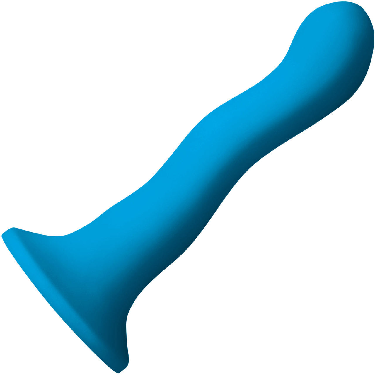 Colours 6" Wave Silicone Dildo - Blue