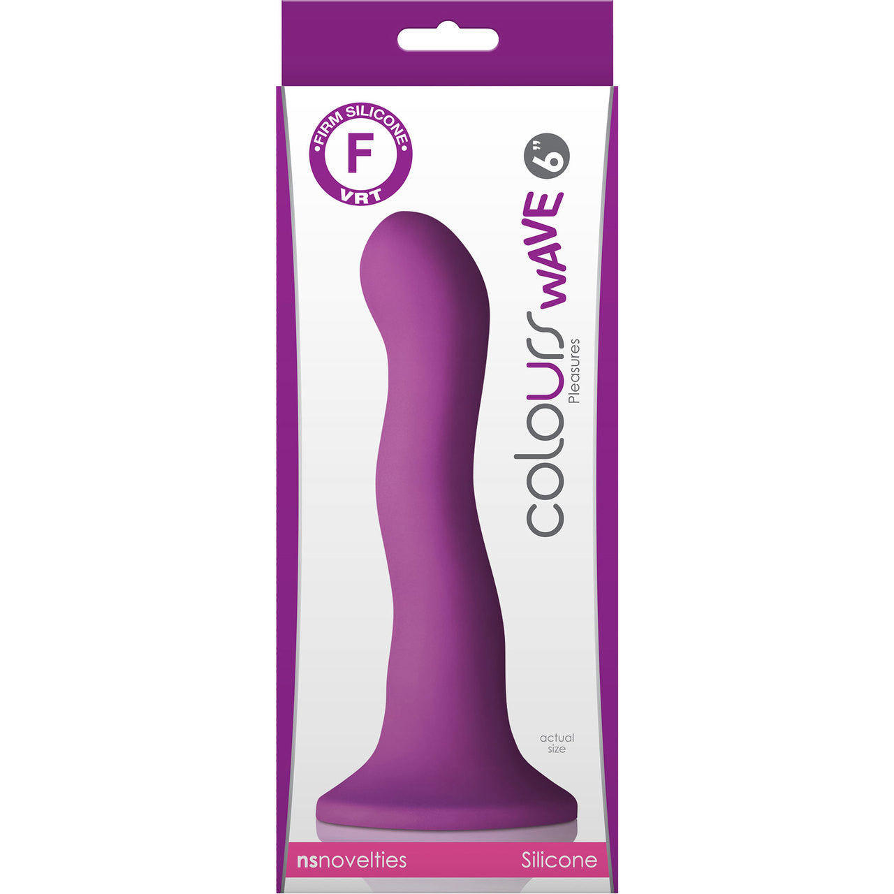 Colours 6" Wave Silicone Dildo - Purple