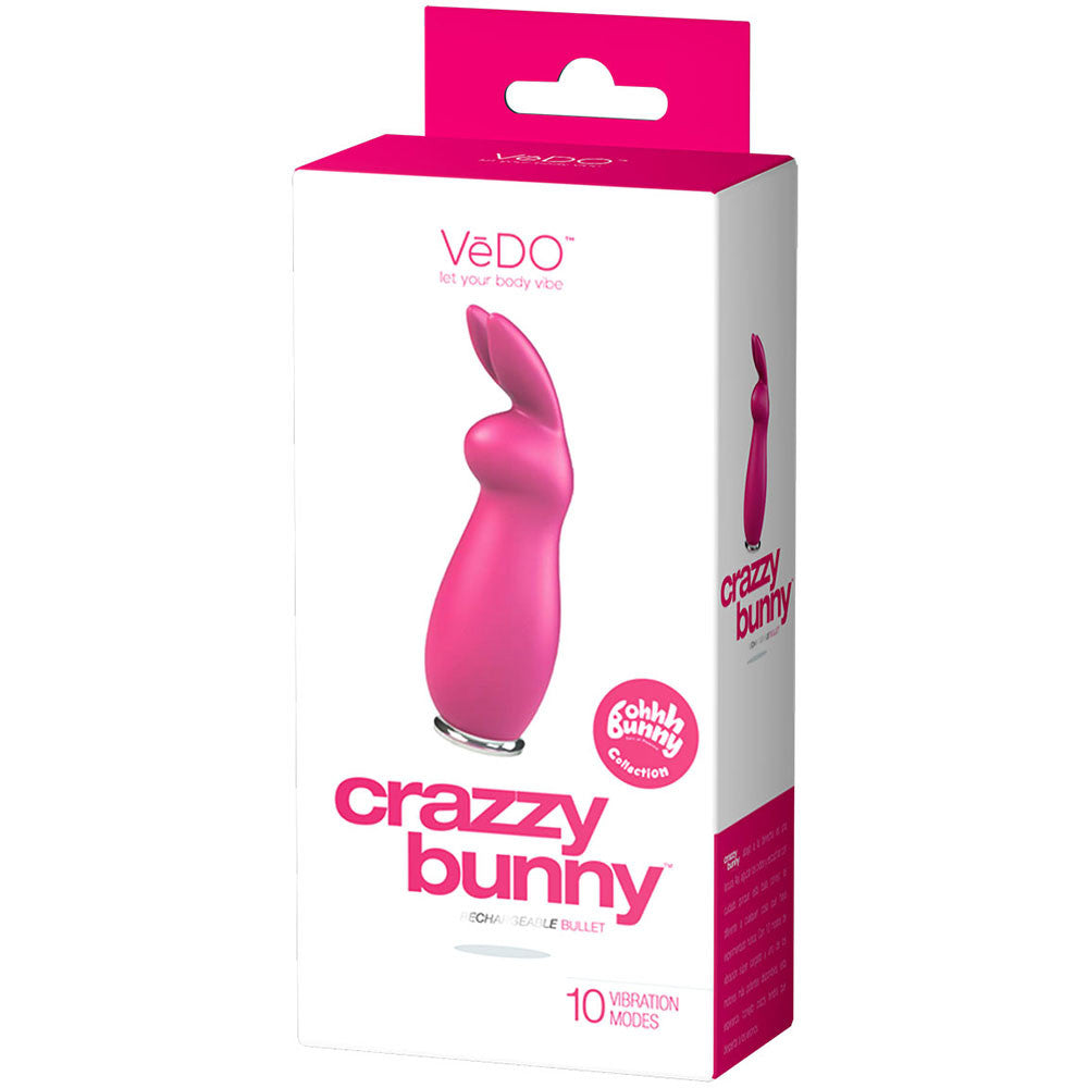 Crazzy Bunny Rechargeable Mini Vibrator by OhhhBunny - Pretty In Pink