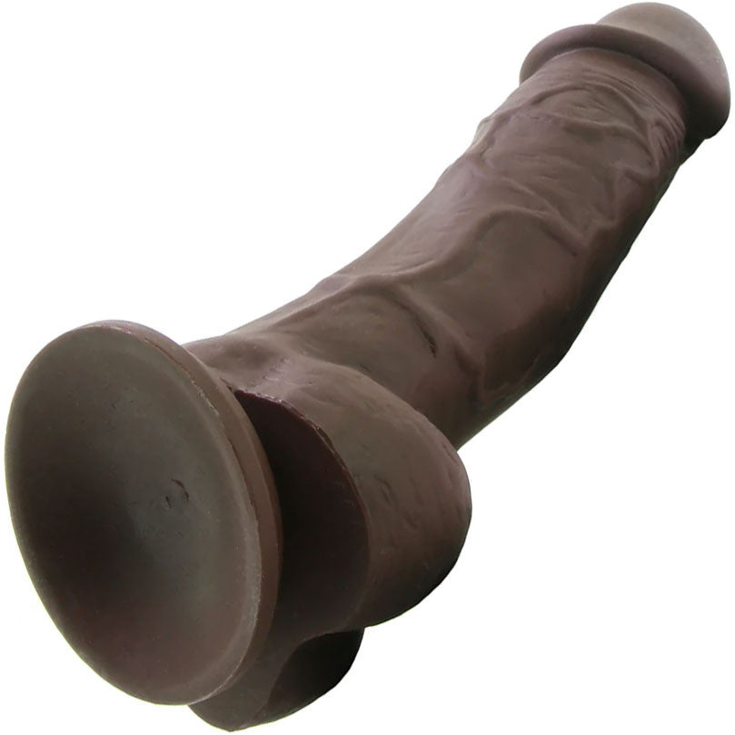 Colours Dual Density 5 Inch Silicone Suction Cup Dildo - Chocolate