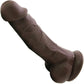 Colours Dual Density 5 Inch Silicone Suction Cup Dildo - Chocolate