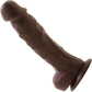 Colours Dual Density 5 Inch Silicone Suction Cup Dildo - Chocolate