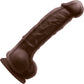 Colours Dual Density 5 Inch Silicone Suction Cup Dildo - Chocolate