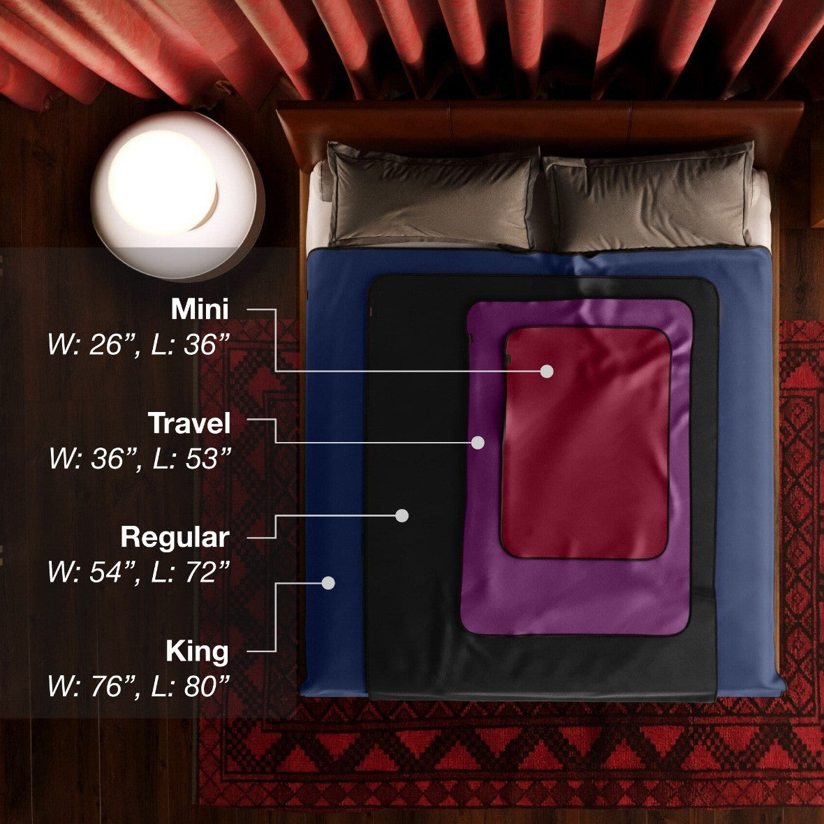 Fascinator King Size Throw Moisture-Proof Sensual Blanket - Microvelvet Plum 80" x 76"