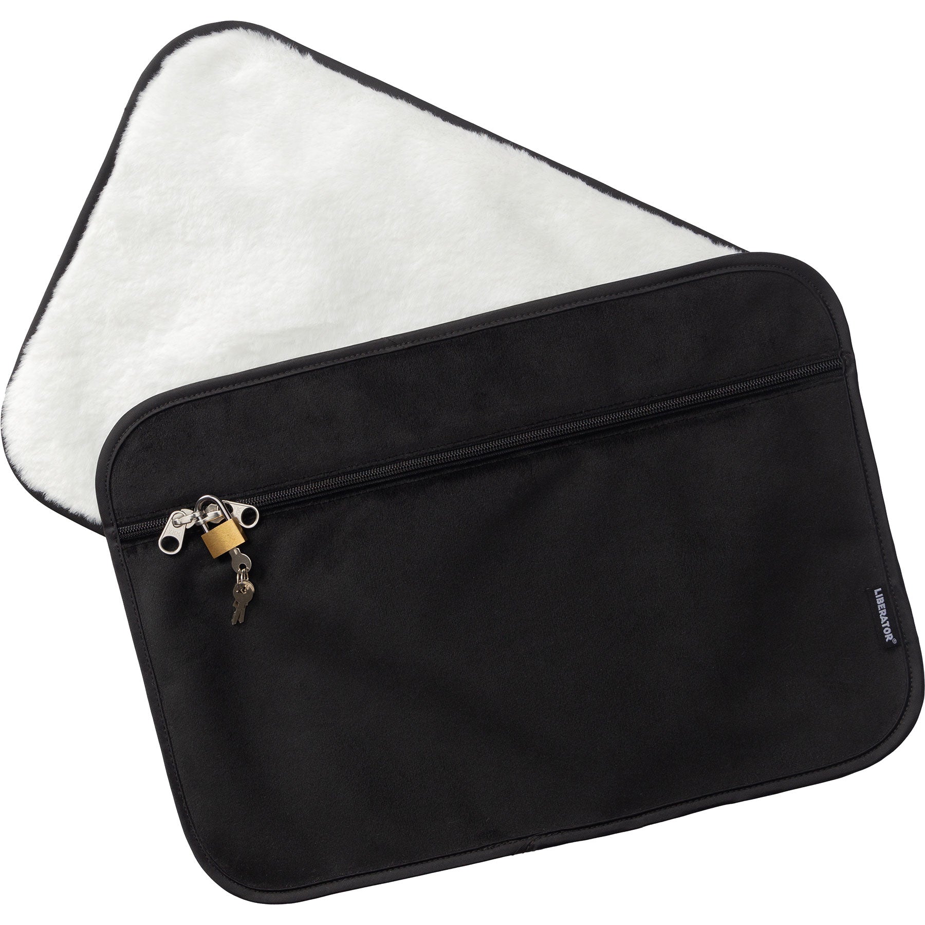 Fascinator Stash Pad Fur Toy Storage Bag - White Fur