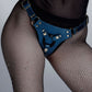 Strap-on-Me Generous Leatherette Harness - Metallic Blue