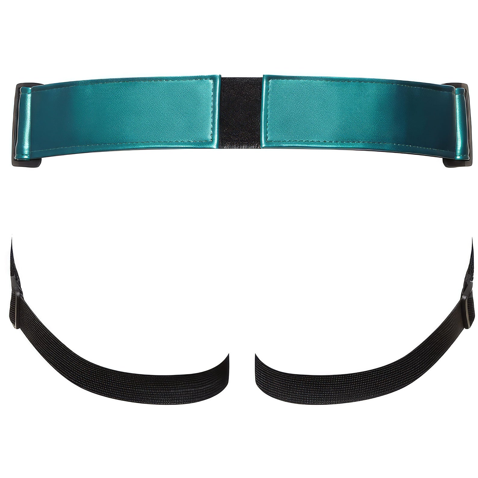 Strap-on-Me Curious Leatherette Strap-On Harness - Metallic Green