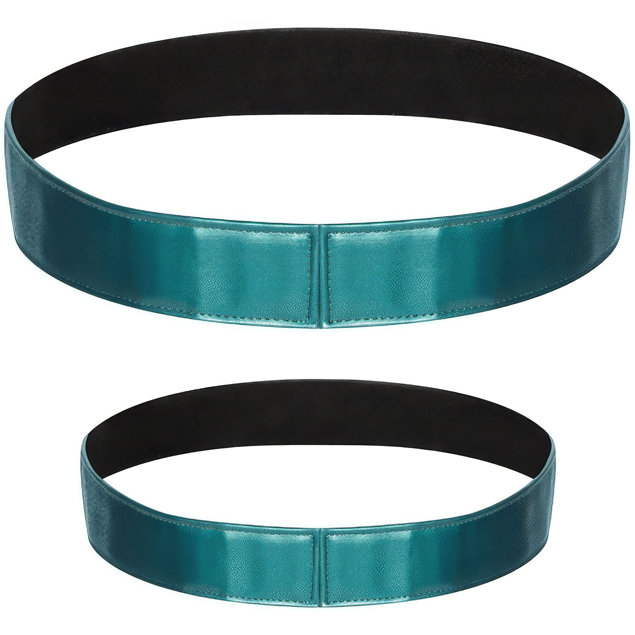 Strap-on-Me Curious Leatherette Strap-On Harness - Metallic Green