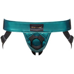 Strap-on-Me Curious Leatherette Strap-On Harness - Metallic Green