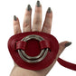 Hand Harness Leather Strap-On By Unicorn Collaborators - Red