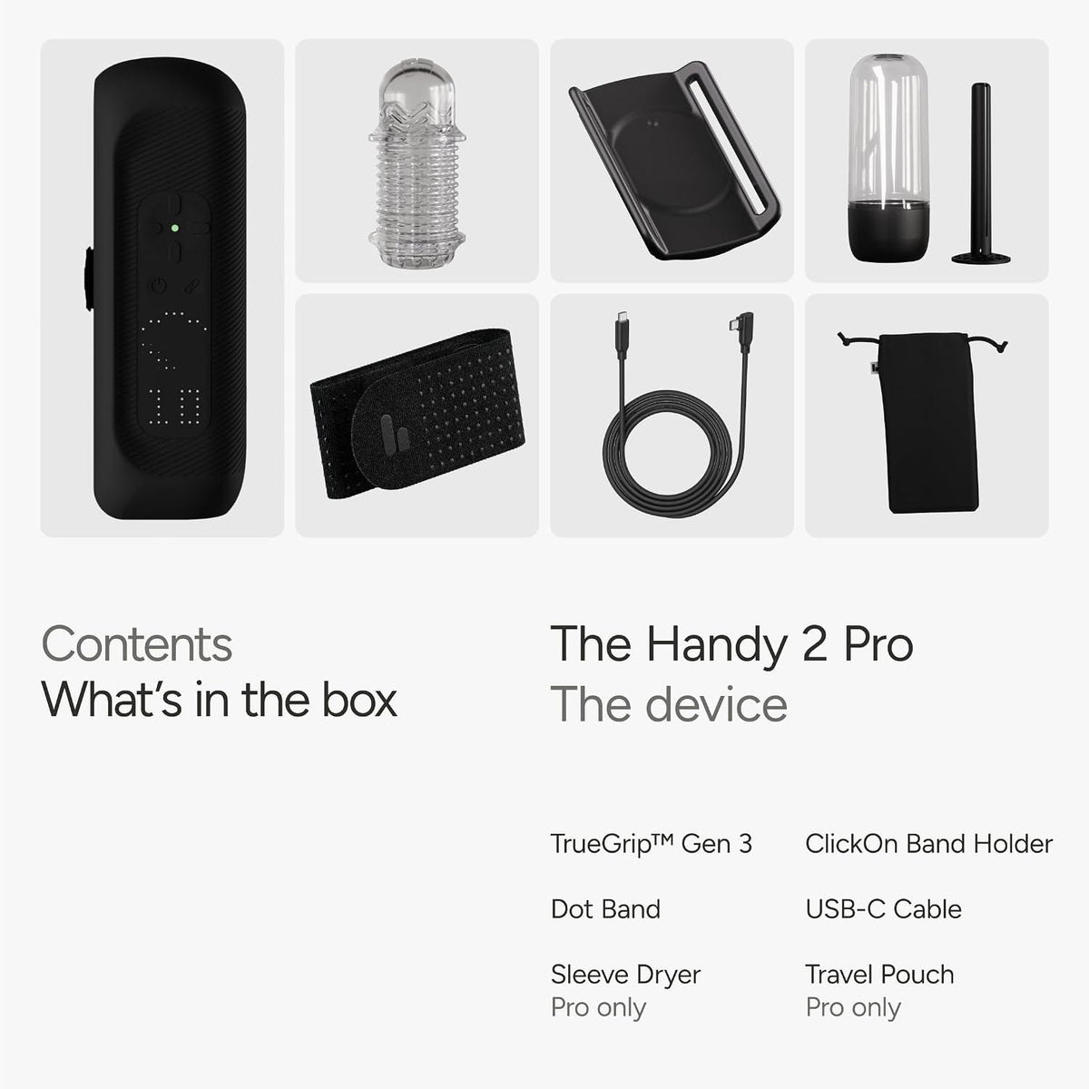 The Handy 2 Pro Interactive App Enabled Penis Stroker - In The Box