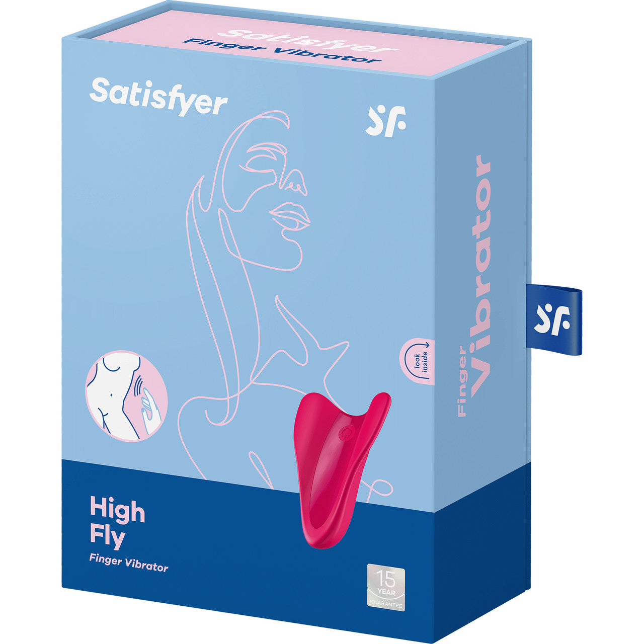 Satisfyer High Fly Silicone Rechargeable Finger Vibrator - Red