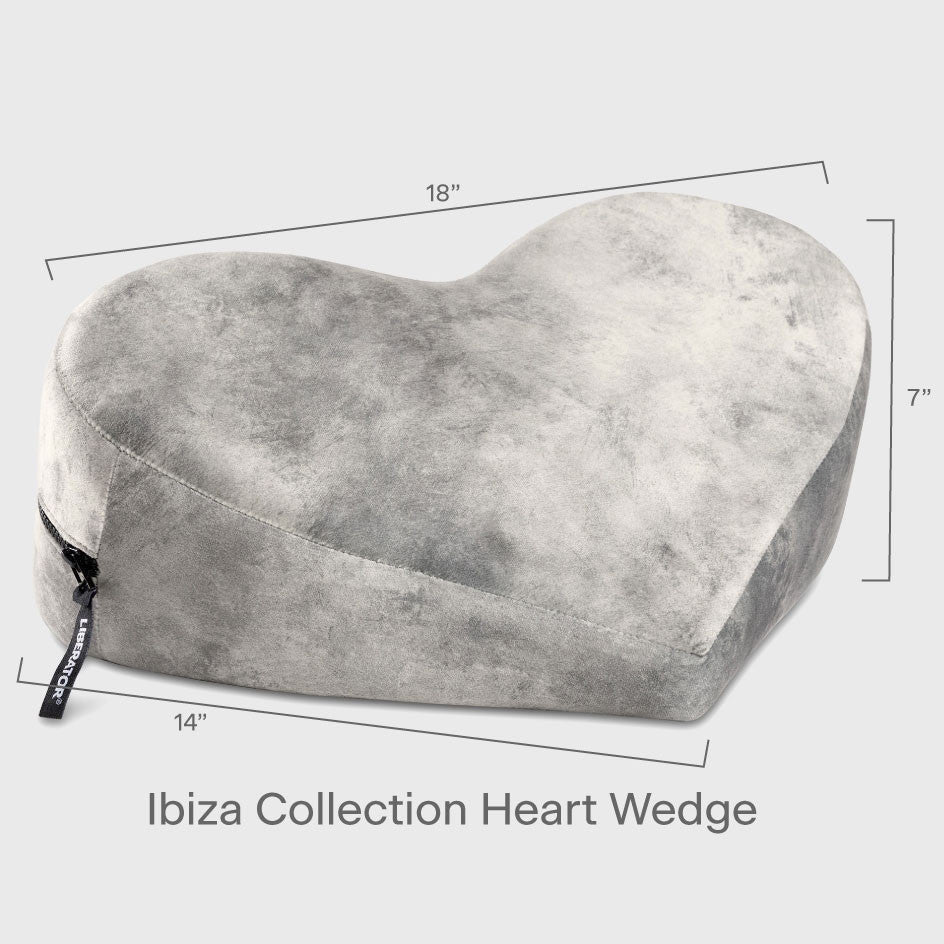 Liberator Heart Wedge Sensual Positioning Pillow - Ibiza Collection, Silver