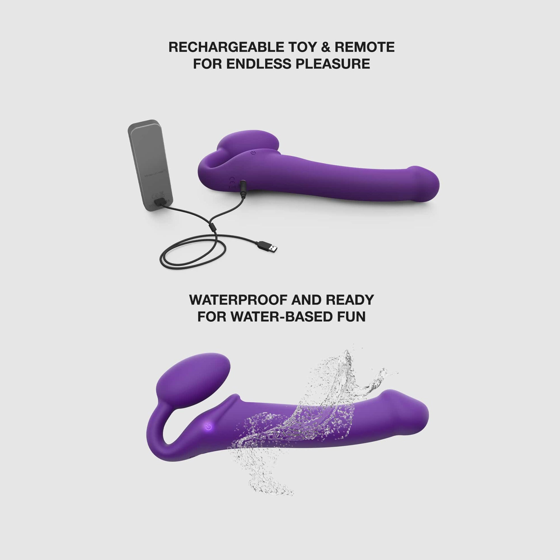 Strap-on-Me Silicone Vibrating Remote Control Strapless Strap-On - Infographic