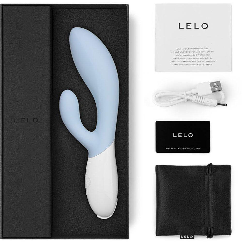 LELO Ina 3 Silicone Rechargeable Dual-Stimulation Vibrator - Seafoam