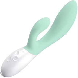 LELO Ina 3 Silicone Rechargeable Dual-Stimulation Vibrator - Seaweed