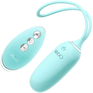 KIWI Rechargeable Remote Controlled Silicone Vibrating Bullet By VeDO - Tease Me Turquoise