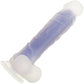 Luminous Glow-In-The-Dark 8" Silicone Dildo With Balls By Evolved Novelties - Purple