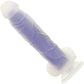 Luminous Glow-In-The-Dark 8" Silicone Dildo With Balls By Evolved Novelties - Purple