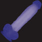 Luminous Glow-In-The-Dark 8" Silicone Dildo With Balls By Evolved Novelties - Purple