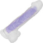 Luminous Stud Glow-In-The-Dark 10.5" Silicone Dildo With Balls By Evolved Novelties - Purple