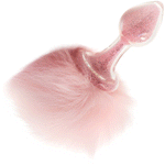 Magnetic Sparkle Bunny Tail Plug By Crystal Delights