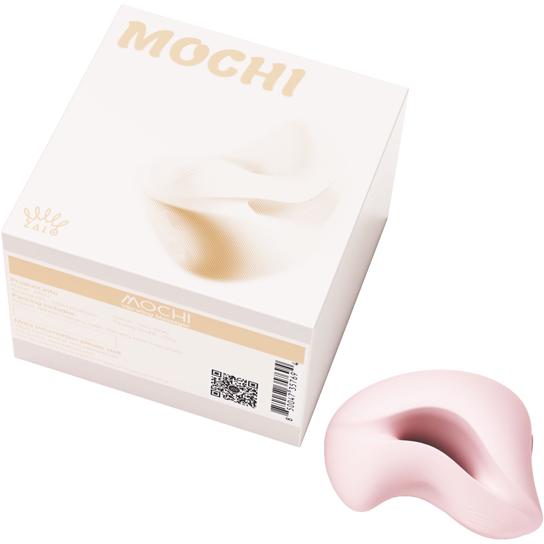 ZALO MOCHI Aurora Series Dual-Point Silicone Vibrating Massager - Sakura Pink