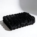 Fascinator Fur Luxe Queen Waterproof Love Throw - Mondo Black Faux Fur