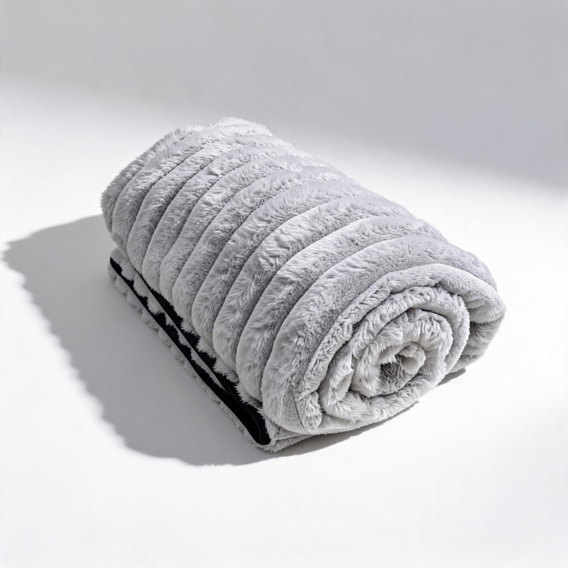 Fascinator Fur Luxe Queen Waterproof Love Throw - Mondo Gray Faux Fur
