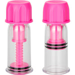 Nipple Play Vacuum Twist Suckers by CalExotics - Pink