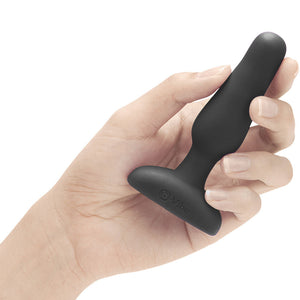 b-Vibe Novice Plug Vibrating Silicone Anal Plug With Remote - Black
