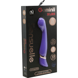 Geminii XLR8 Silicone Waterproof G-Spot Vibrator With Fluttering Tip By Nu Sensuelle - Ultra Violet