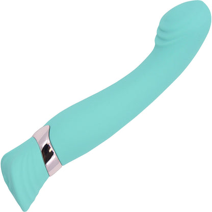 Geminii XLR8 Silicone Waterproof G-Spot Vibrator With Fluttering Tip By Nu Sensuelle - Electric Blue