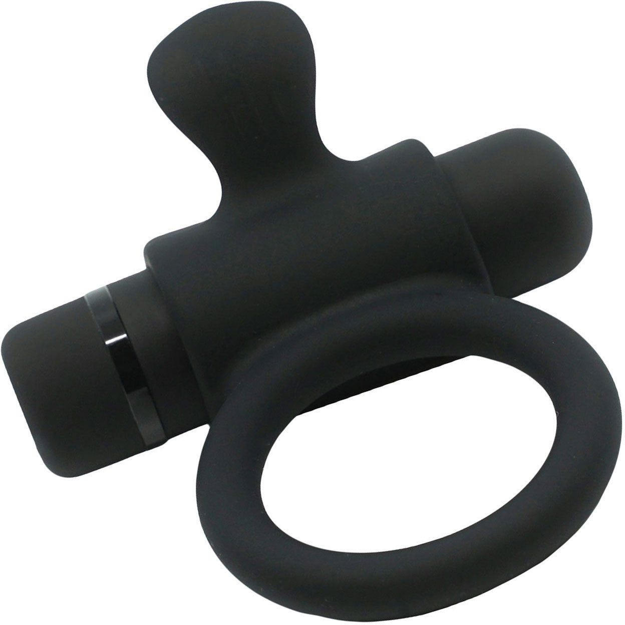 Silicone Waterproof Rechargeable Bullet Cock Ring By Nu Sensuelle - Black