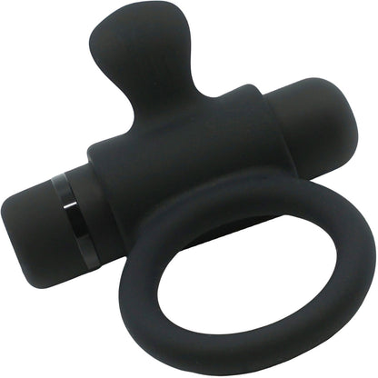 Silicone Waterproof Rechargeable Bullet Cock Ring By Nu Sensuelle - Black