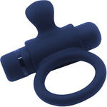 Silicone Waterproof Rechargeable Bullet Cock Ring By Nu Sensuelle - Blue