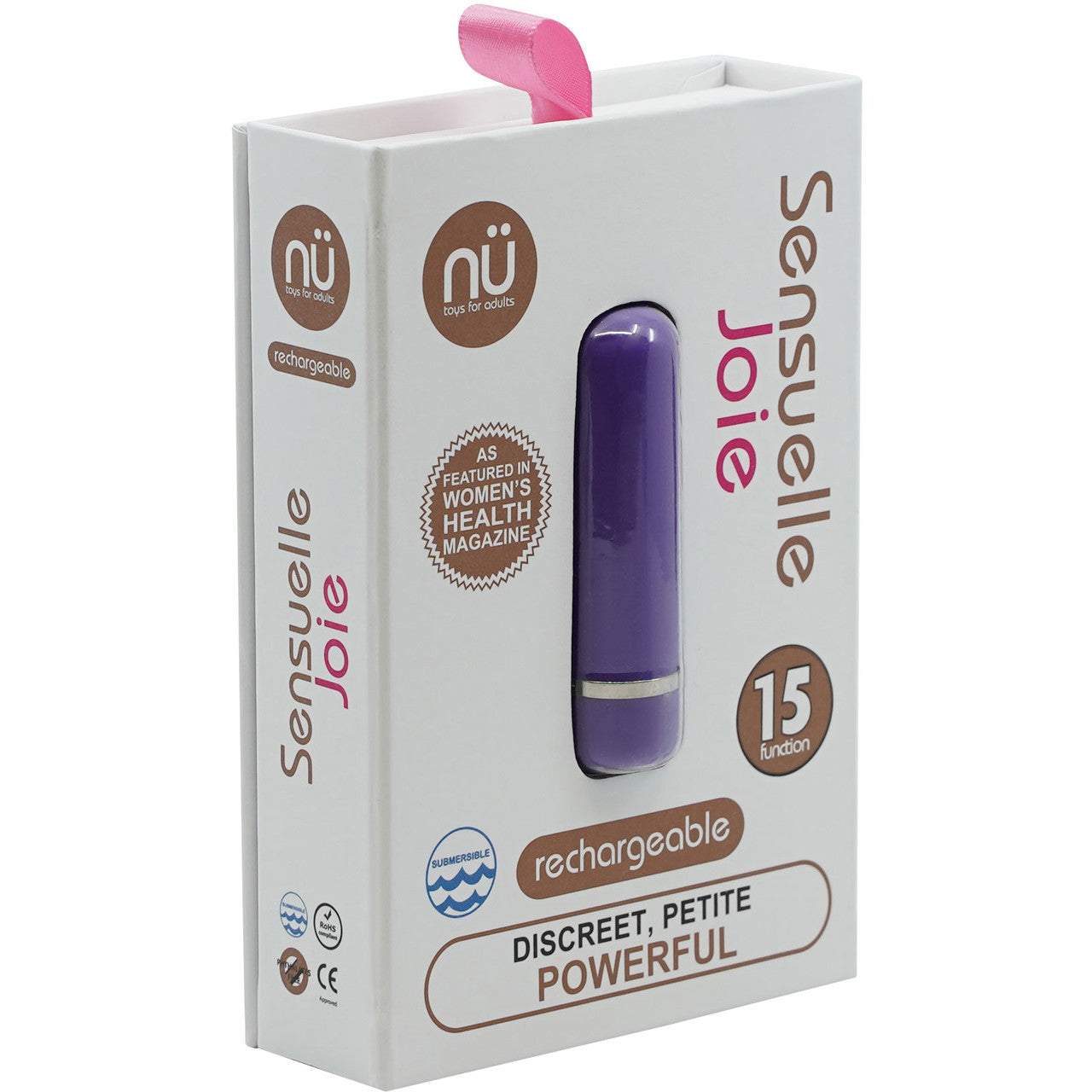 Joie 15 Function Rechargeable Silicone Waterproof Vibrating Bullet By Nu Sensuelle - Purple