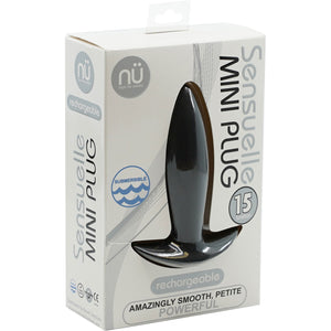 15-Function Vibrating Mini-Plug Waterproof Rechargeable Silicone Anal Plug By Nu Sensuelle - Black