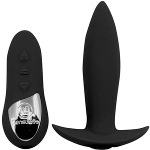 Remote Control 15-Function Vibrating Mini-Plug Silicone Anal Plug By Nu Sensuelle - Black