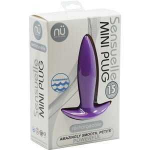 15-Function Vibrating Mini-Plug Rechargeable Silicone Anal Plug By Nu Sensuelle - Purple