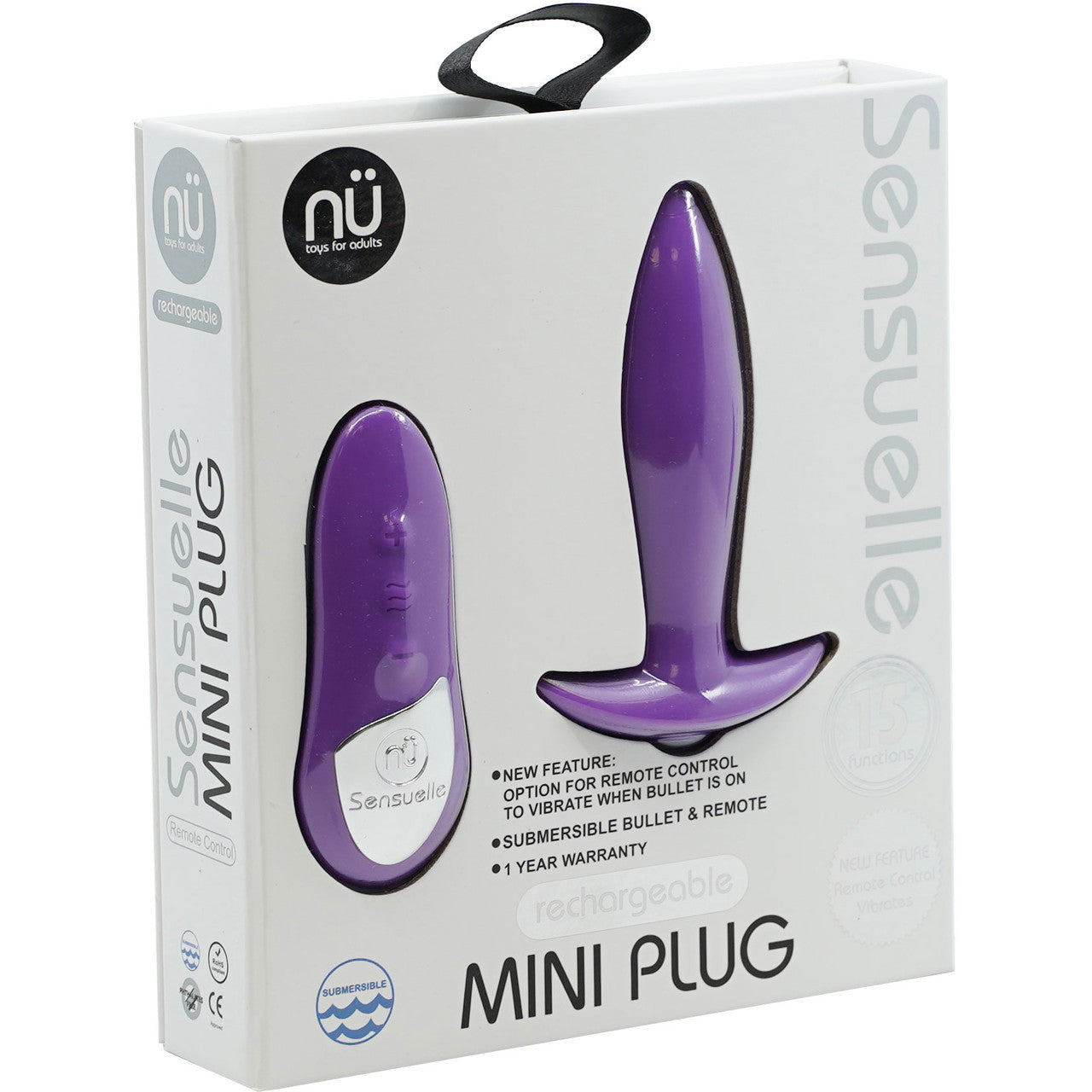 15-Function Vibrating Mini-Plug - Purple 15-Function Vibrating Mini-Plug - Purple